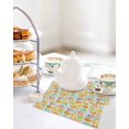 thumbnail image 4 of Easter Eggs Kitchen Dish Towels for Drying Dishes Set of 4, Colorful Eggs Spring Flowers Leaves Farmhouse Blue Waffle Weave Microfiber Hand Tea Bathroom Towels Quick Dry & Absorbent Towel 12x12, 4 of 7