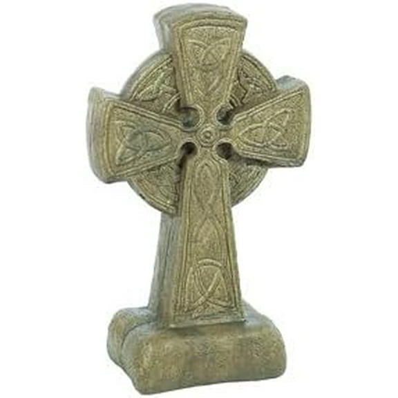 Solid Rock Stoneworks Medium Concrete Celtic Cross - 18" Tall - Aged Pine