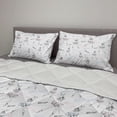 thumbnail image 2 of Ballerina Comforter & Sham Bedding Set, Ballet Inscription in Handwriting with Dancers Sketch, 3 pcs Duvet Set Microfiber Filling Quilt, 5 Sizes, White Multicolor, by Ambesonne, 2 of 4