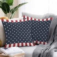 thumbnail image 2 of Throw Pillow Covers 18x18 Inch Set of 2, Independence Day 4th of July Waterproof Outdoor Pillow Covers, Patriot American Flag Decorative Cushion Pillowcases for Couch, Sofa, Bed, Garden, Patio, 2 of 9