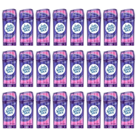 Pack of (24) Lady Speed Stick Invisible Dry Power Antiperspirant Deodorant, Wild Freesia, 2.3 Oz