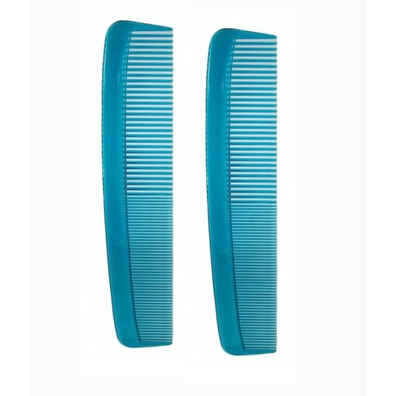 2 Pcs Hair Comb Plastic Dressing Comb Teal 8.5 in