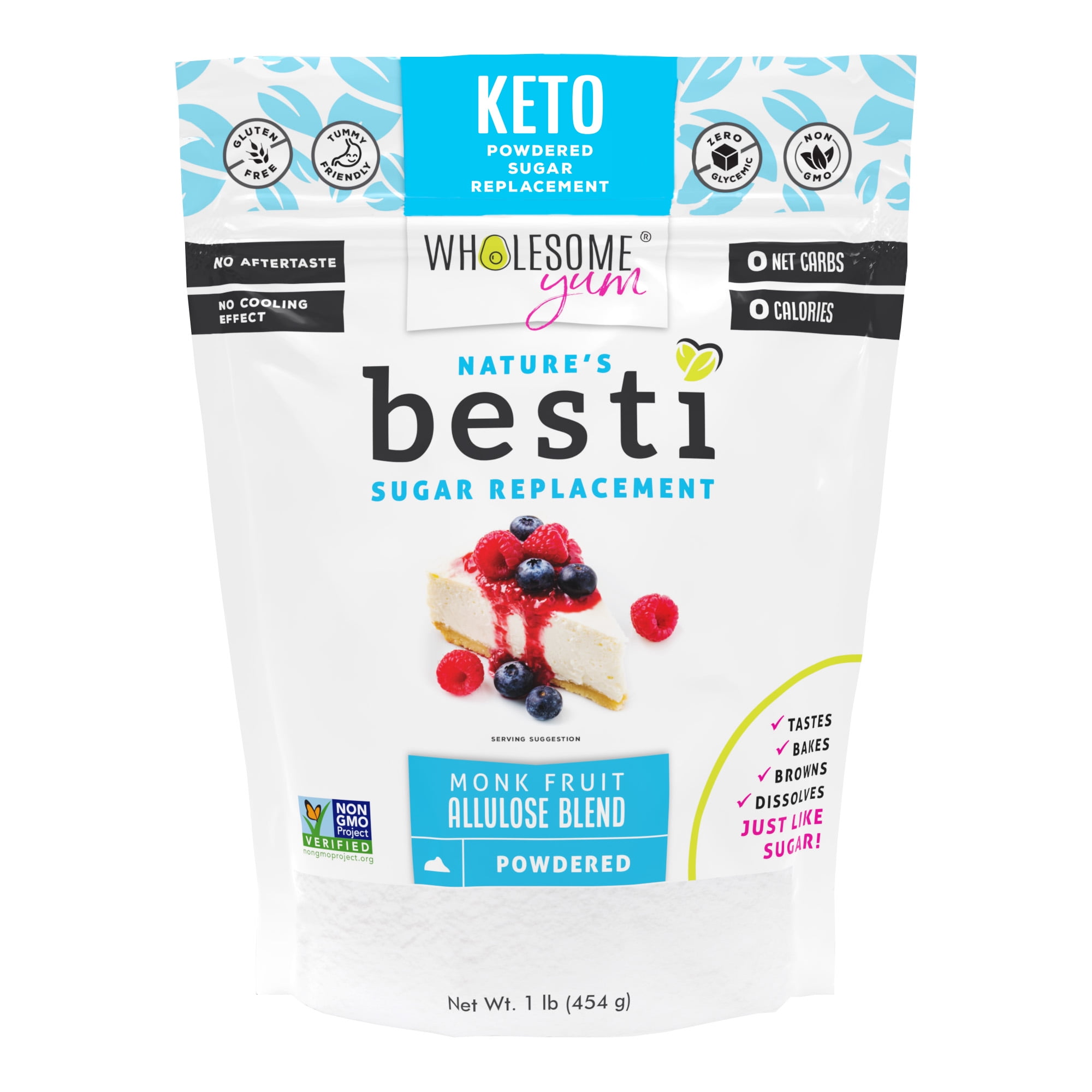 Wholesome Yum Besti 11 Natural Powdered Sugar Replacement Keto Monk