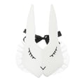 thumbnail image 1 of Máscara de Orejas de conejo Sunnimix de Pascua Blanco con borde de encaje, 1 of 8