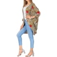 thumbnail image 3 of HAPPY BAY Women's Viscose Summer Beach Plus Size Open Front Kimono Beachwear Duster Cardigan M Ash_AB913, 3 of 4