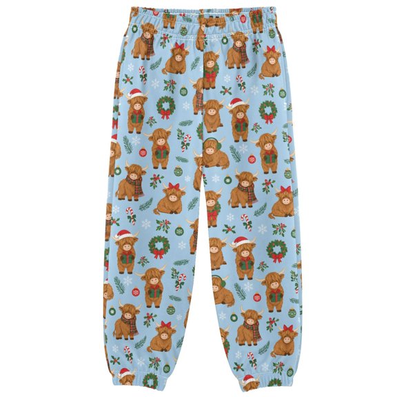 Highland Cow Boys Pants Kids Casual Sweatpants Joggers Toddler Sports Pants 3-10 Years