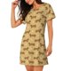 thumbnail image 2 of Easygdp Dachshund Dog Puppy Camisón de manga corta para mujer, informal, estampado, 2 of 6