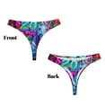 thumbnail image 3 of Balery Neon Free Play Tangas de Algodón para Mujer con Estampado – Ropa Interior Sexy, Transpirable, G-string-3X-Large, 3 of 6