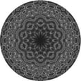thumbnail image 1 of Ahgly Company Indoor Round Patterned Charcoal Black Area Rugs, 6' Round, 1 of 6