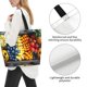 thumbnail image 3 of Balery Halloween Fruit Platter Bolsa Tote Estilo Estético con Cremalleras, Bolsa de Hombro, Bolsa de Compras Grande y Plegable, 3 of 8