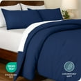 thumbnail image 4 of Bare Home Down Alternative Comforter Set - 3-Pieces - All Seasons - King, Dark Blue, 4 of 6