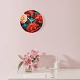 thumbnail image 3 of 10 Inch Wall Clock Battery Operated Silent Clock Decorative for Office, Kitchen, Outdoor, Living Room，Beautiful Bouquets of Roses Beautiful Design, 3 of 4