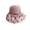 Pink, variant on Women Bow Print Mesh Bucket Sun Hat, UPF Wide Brim Foldable Outdoor Travel Beach Hat with Ribbon Bow