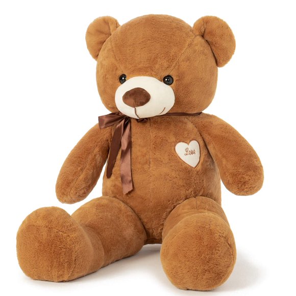 Oso de peluche YunNasi, grande, 80 cm, con corazón de amor