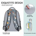 thumbnail image 5 of Mixed Breed Dogs Grey Pattern Backpack for School, Cute School Bag with Adjustable Shoulder Straps and Padded Back, 15.3"x11"x6.7", 5 of 5