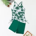 thumbnail image 3 of HUAXUN Tankini Tops for Women Swimwear Full Coverage Swimsuits V Neck High Waisted Skirted Bottom Drawstring Backless Design Beachwear 2 Piece Swimsuit for Women, 3 of 5