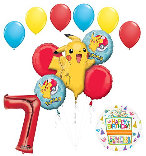6 pcs Pokemon Pokeball Balloons Birthday Party Supplies
