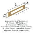 thumbnail image 5 of Amerock Medora 8-13/16 inch (224mm) Center-to-Center Rectangle Champagne Bronze Cabinet Pull Backplate, 5 of 6