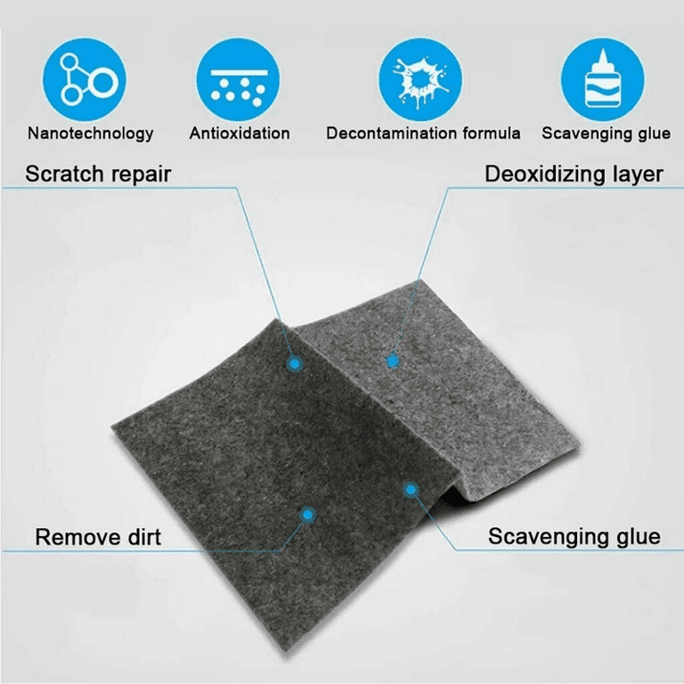 Geartronics Nano Sparkle Cloth Car Scratch Remover Cloth Eraser Surface Polish Scuffs Repair, Size: 20 x 10 cm/ 8 x 4 inch, Gray