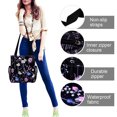 thumbnail image 3 of CHOYURME CHONYURM Women Floral Tote Bags Large Shoulder Bag Fashion Handbag with Zipper Closure for Gym Hiking Picnic Travel Beach, 3 of 7