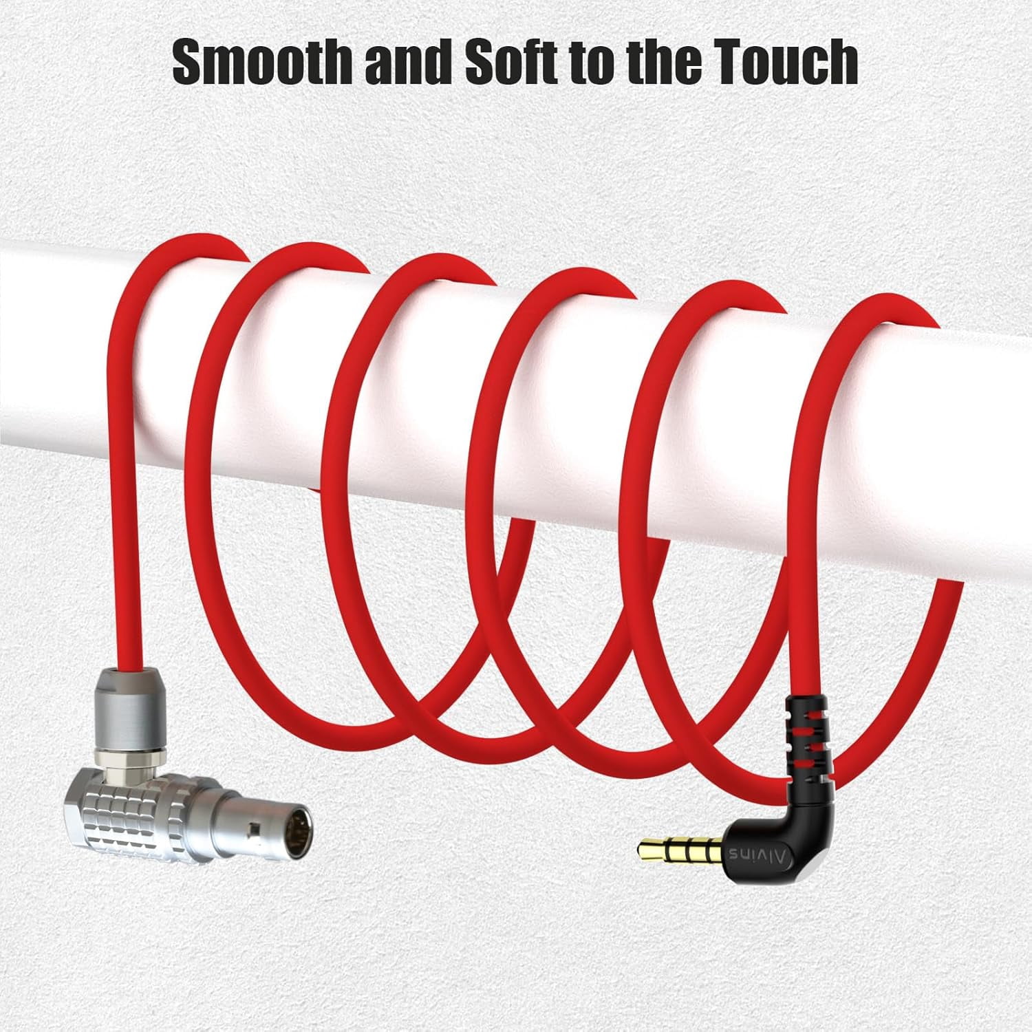 Alvin's Cables Ultra Soft Timecode Cable for RED Komodo, for RED V-Raptor 8K Camera, for Tentacle Sync 3.5mm TRS to EXT 9 Pin Male Cable 50cm| 19.7inches