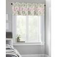 thumbnail image 4 of Watercolor Pink Green Swirling Floral Window Valances for Kitchen,Rod Pocket Valance Privacy Small Curtain,Abstract Ethnic Art Window Treatment Drapes for Bedroom Laundry Room Farmhouse Home Decor, 4 of 8