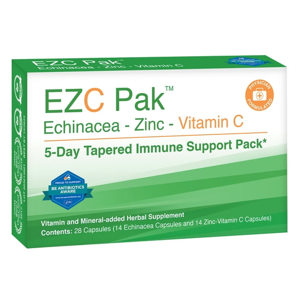 EZC Pak 5 Day Tapered Echinacea Zinc and Vitamin C Herbal Supplement