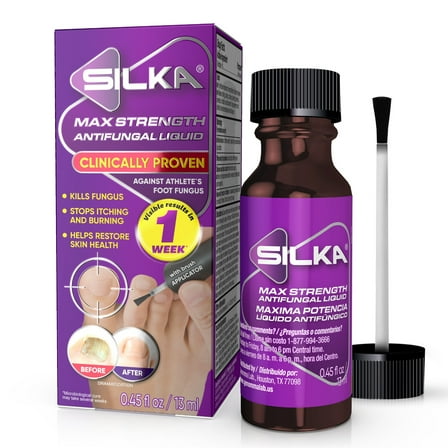 Silka Max Strength Antifungal Liquid with Brush Applicator, 0.45 fl oz