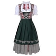 thumbnail image 4 of SAILING Vestido tradicional alemán a cuadros de alta calidad, traje Dirndl de Oktoberfest, traje para mujeres adultas, fiesta de lujo de Halloween, 4 of 5