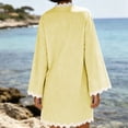 thumbnail image 7 of QUNYINEY Beach Summer Dresses for Women 2026 Plus Size Striped Mini Long Sleeve T-Shirt Dress V Neck Loose Fit Casual Vacation Dresses, 7 of 7