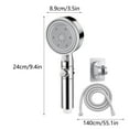 thumbnail image 3 of PEONAVET Pomme de Douche Douche Haute Pression Pomme de Douche à Main Eau Dure Haute Pression 8 Modes de Jet Douchette à Main pour Personnes Âgées avec Base de Tuyau d'Eau, 3 of 9