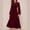 Wine, variant on Blczomt Red Holiday Dresses for Women Long Sleeve Plain Maxi Velvet Dress Crew Neck Elegant Dressy Dresses
