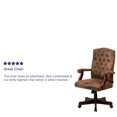 thumbnail image 2 of Bomber Brown Classic Executive Swivel Chair with Arms, 2 of 9