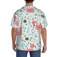 thumbnail image 5 of Daiia Cute Flamingo Men's Linen Shirts Short Sleeve Casual Shirts Button Down Shirt for Men Beach Summer Wedding Shirt-XX-Large, 5 of 7