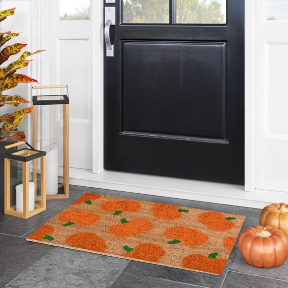 Happy Thanksgiving Welcome Doormat with Festive Cute Design for Seasonal Home Entryway