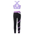thumbnail image 2 of iEFiEL Girls Gymnastics Sports Suit Yoga Workout Tracksuit Outfit Set Crop Top with Pants Activewear, 2 of 5