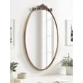 thumbnail image 7 of Kate and Laurel Arendahl Traditional Vertical Oval Wall Mirror, 24 x 36, Antique Gold, Vintage Glam Baroque-Inspired Round Bathroom Vanity Mirror with Ornate Crown, 7 of 7