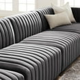 thumbnail image 4 of Conjure Channel Tufted Performance Velvet 4-Piece Sofa-EEI-5767-BLK-COG, 4 of 14