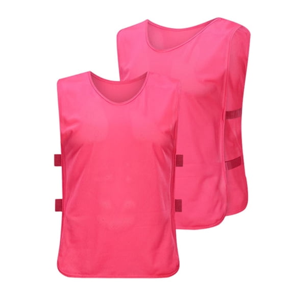 ATOGUTA Kids Mesh Training Vests Breathable Mesh Soccer Pinnies, Pennies for Sports Youth Size 5T-17, Hot Pink