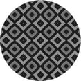 thumbnail image 1 of Ahgly Company Machine Washable Indoor Round Transitional Midnight Gray Area Rugs, 3' Round, 1 of 7