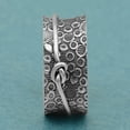 thumbnail image 2 of Love Knot Texture Design Meditation Anxiety 925 Silver Spinner Unisex Band, 2 of 3