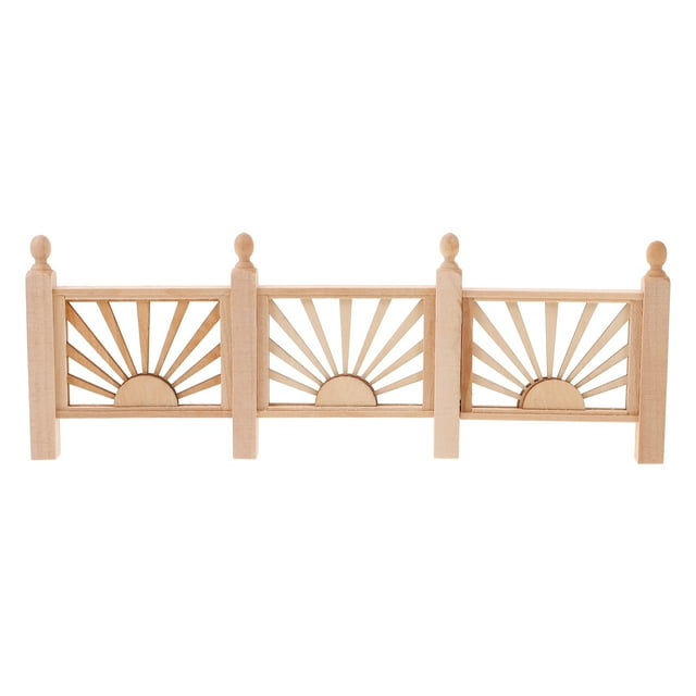 CIMAXIC 1Pc Mini Railing Model Mini Balcony Yard Fence Epitome Mini for Mini House Kids Play House,9.06"X0.35"X3.15"