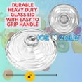 thumbnail image 5 of Aguas Frescas 2.6 Gallon Glass Juice Jug Container with Lid (10 Liters, 338 oz) | ICE N COLD, 5 of 6