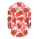 thumbnail image 5 of Camisas de cuello de la tripulación de manga corta para las mujeres hawaiana impreso cuello acampanado blusa casual suave verano playa top, 5 of 6