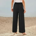 thumbnail image 4 of Glisme Womens Pants Wide Leg Dress Pants High Waisted Dressy Comfy Trousers Black, 4 of 4