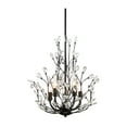 thumbnail image 2 of Regency Hill Aurine Matte Black Pendant Chandelier 18" Wide Modern Clear Crystal Glass Leaf 5-Light Fixture for Dining Room Foyer House Kitchen Island, 2 of 7