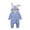 Blue, variant on Toddler Easter Outfit Boy Toddler Girl Bunny Hoodie Romper with Zipper Easter Outfit Baby Boy