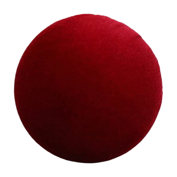 Velvet Wine Red Christmas Ball Ornament Medium Size 10cm for Tree and Holiday Decor