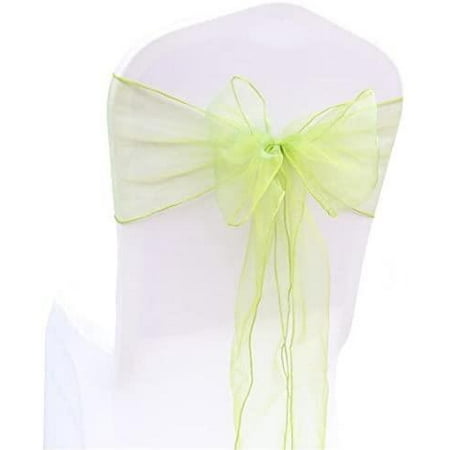 

Marsmo Pack of 25 Organza Chair Sashes/Bows sash for Wedding or Events Banquet Decor Chair Bow sash