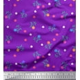 thumbnail image 1 of Soimoi Satin Silk Fabric Aster Floral Print Fabric by Yard 42 Inch Wide, 1 of 3